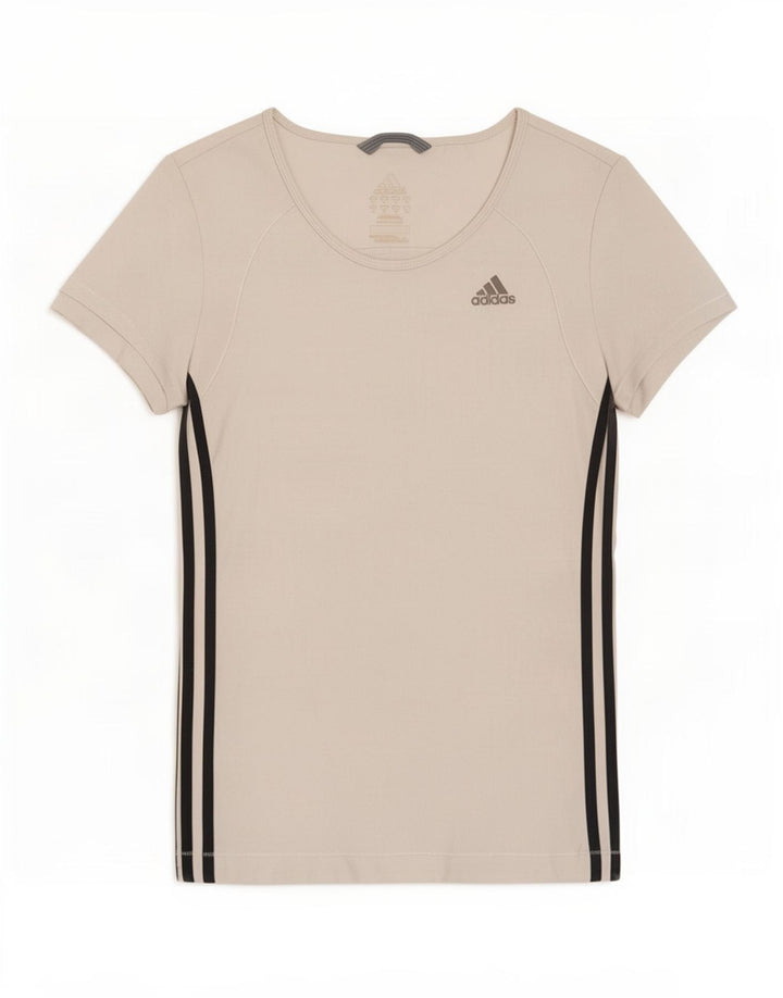 Женская футболка Adidas Climalite Top UK 12, средний белый полиэстер