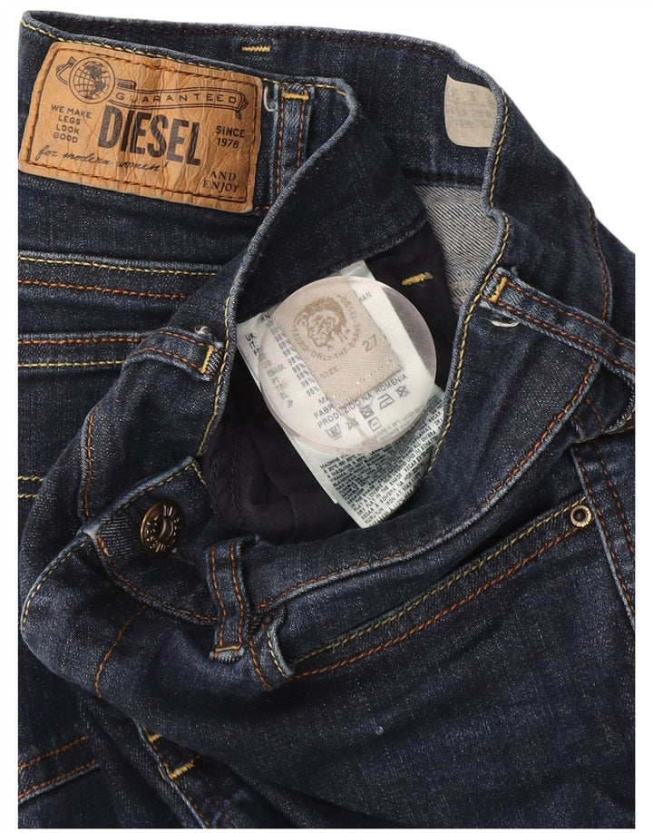 Женские прямые джинсы Diesel W27 L32 Темно-синие, хлопок