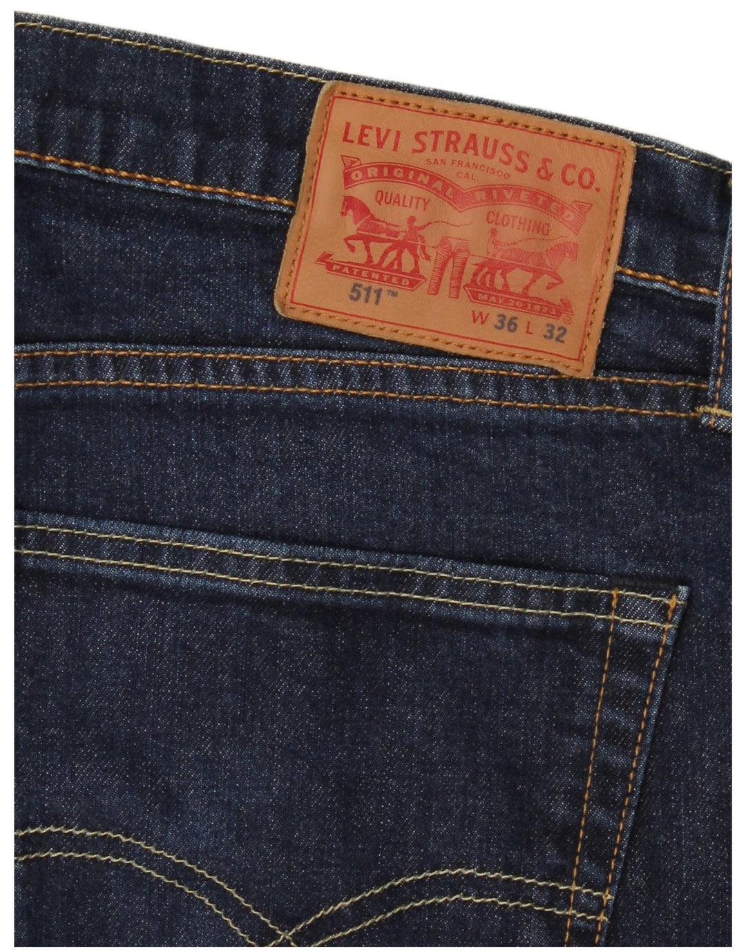 Мужские джинсы Levi's 511 Slim W36 L32 Темно-синие, хлопок