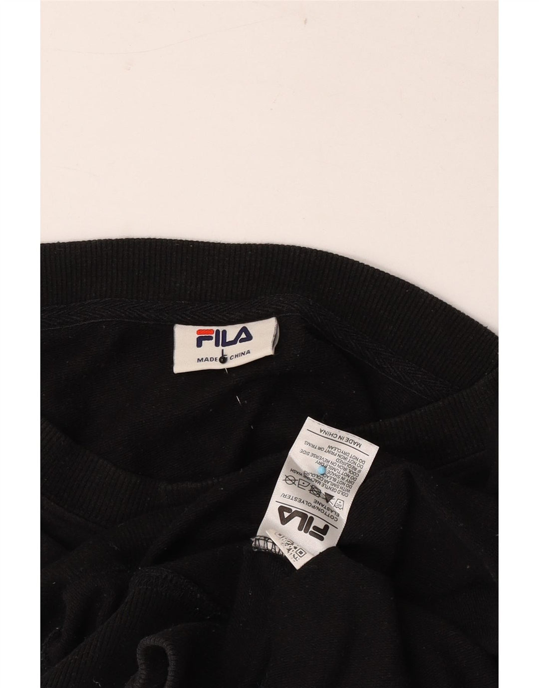 Мужской толстовка с рисунком Fila, большой черный хлопковый джемпер