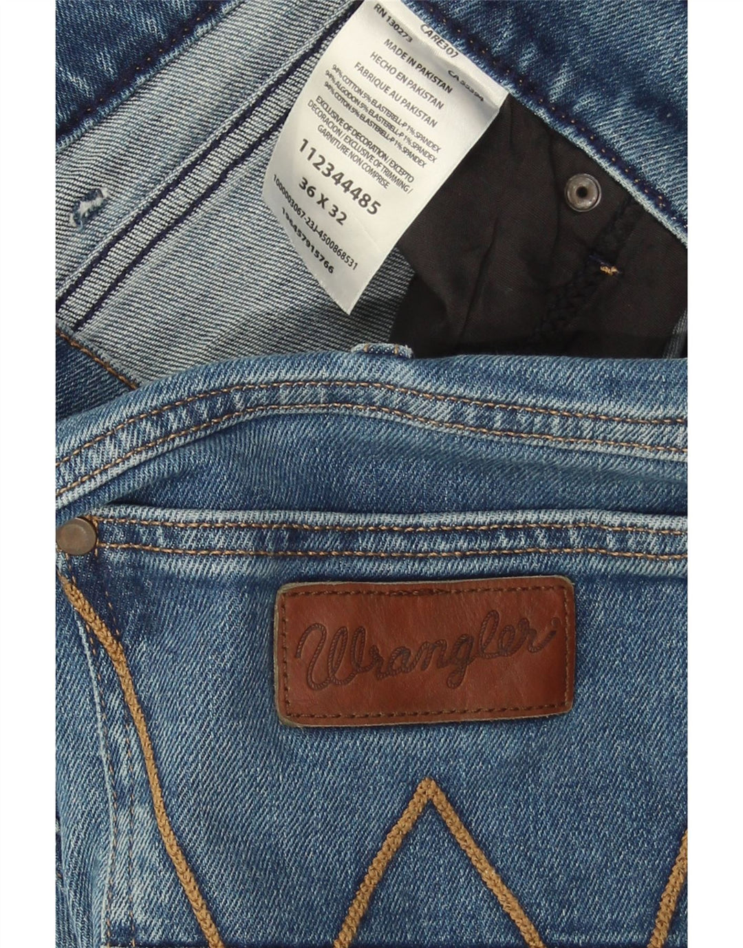 Мужские джинсы свободного покроя Wrangler W36 L32, синий хлопок