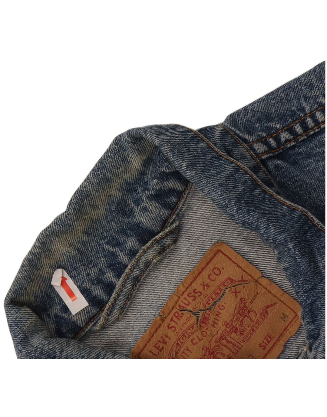 Мужская джинсовая куртка Levi's UK 38, средний синий хлопок, хлопок