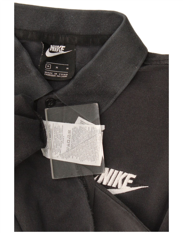 Мужская рубашка-поло Nike среднего размера, черная, хлопок