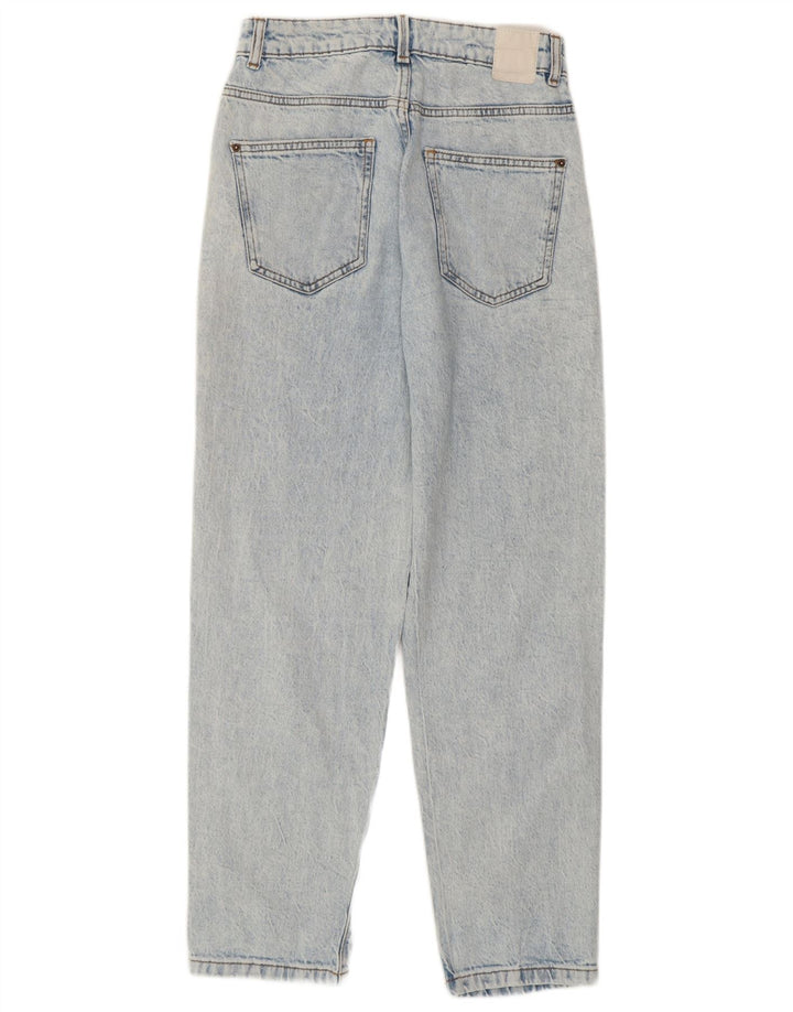 Женские потертые джинсы с высокой талией Zara EU 36 XS W26 L27, синий хлопок