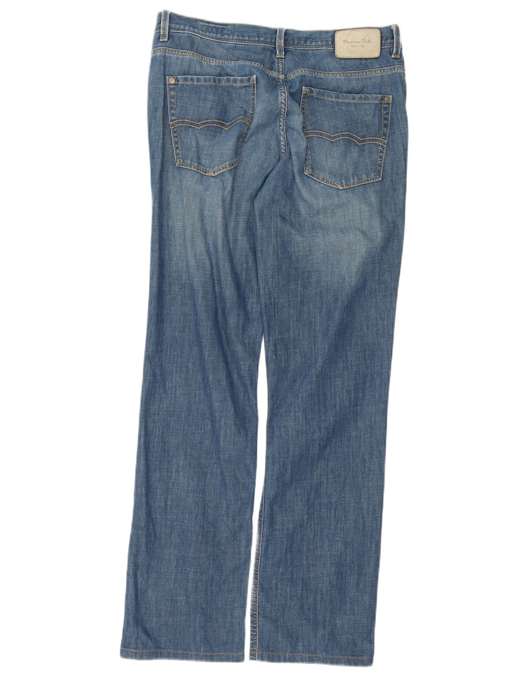 Мужские прямые джинсы Massimo Dutti EU 42, большие W32 L32, синий хлопок