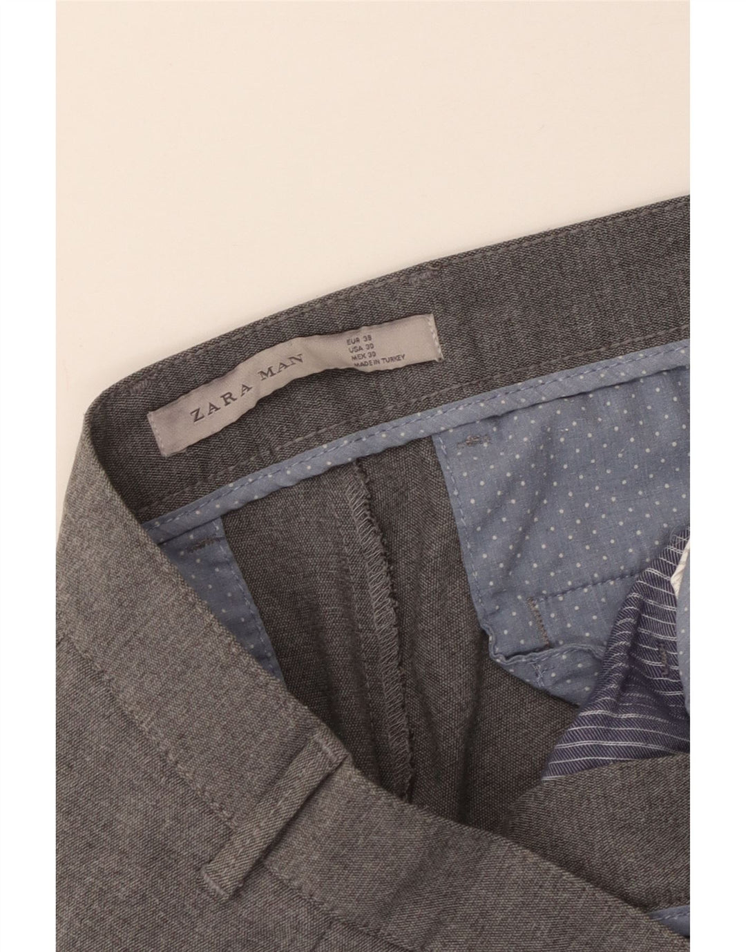 Мужские узкие брюки-чинос ZARA EU 38 Small W30 L27 Серые