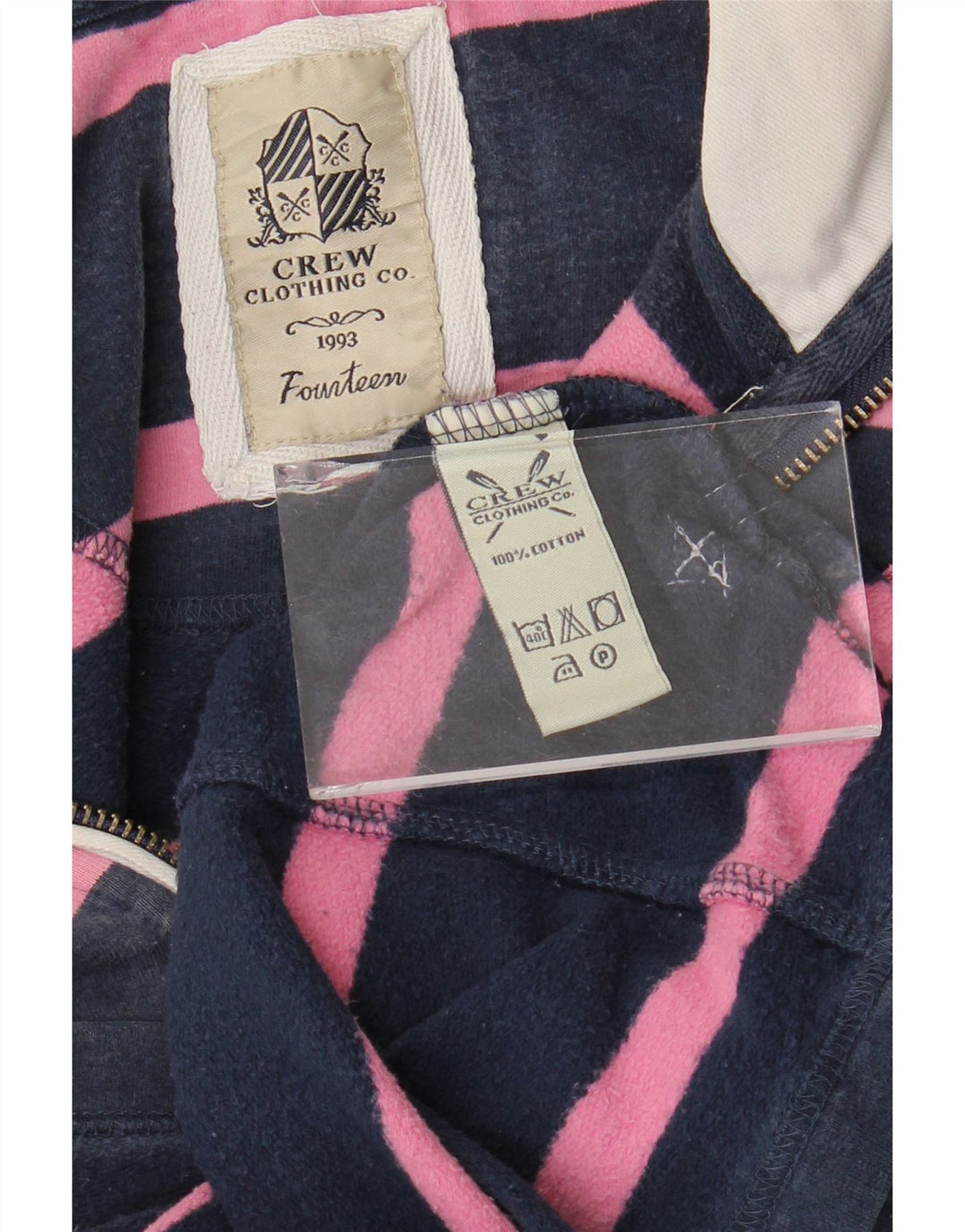 Женский свитер-свитшот CREW CLOTHING UK 14, большой темно-синий в полоску