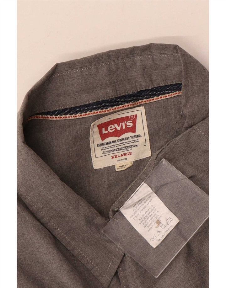 Мужская рубашка Levi's 2XL серая, хлопок