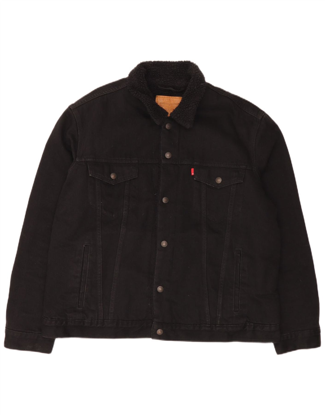 Мужская джинсовая куртка Levi's UK 42 XL, черный хлопок