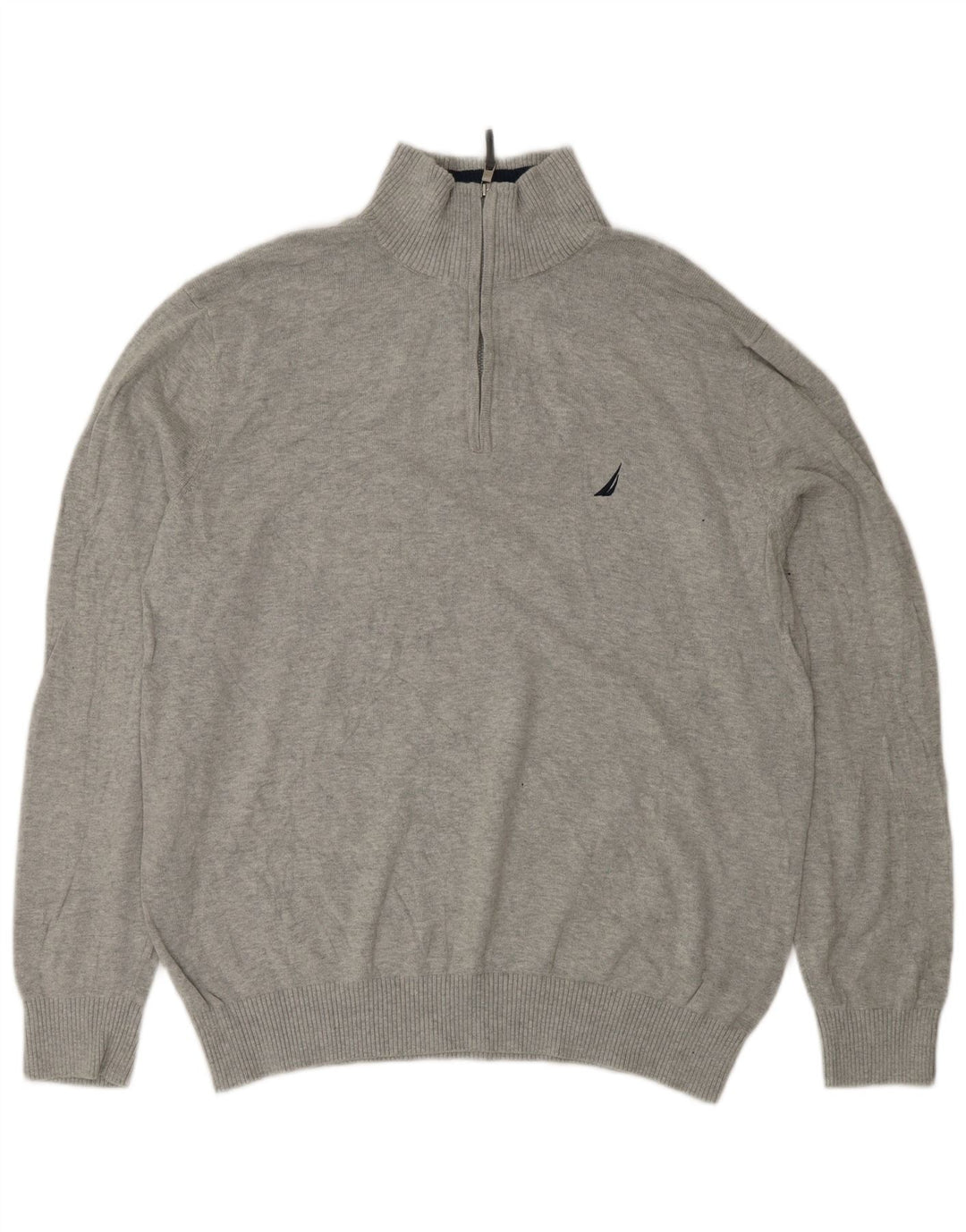 Мужской свитер NAUTICA с воротником на молнии, большой серый