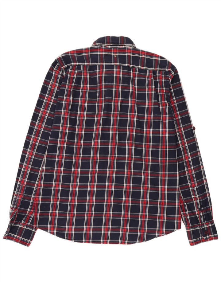 Мужская фланелевая рубашка Superdry 2XL, темно-синяя клетка, хлопок