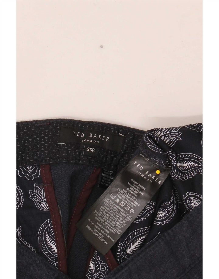 Мужские узкие брюки Ted Baker W36 L30 Темно-синие хлопковые