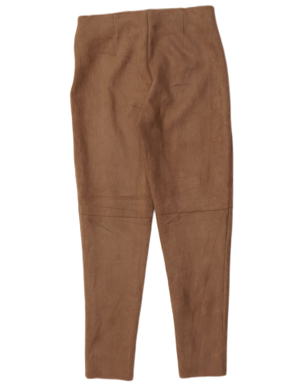 Женские узкие брюки Zara Medium W28 L28 Коричневые