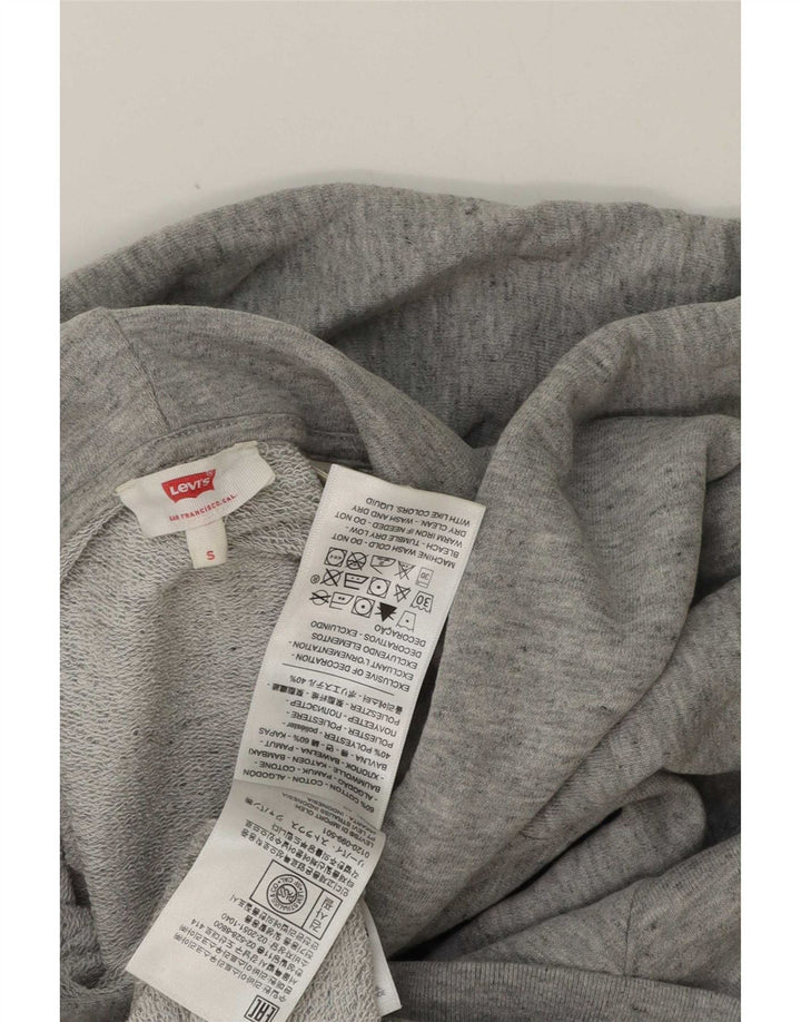 Мужской джемпер с капюшоном Levi's, маленький серый, хлопковый