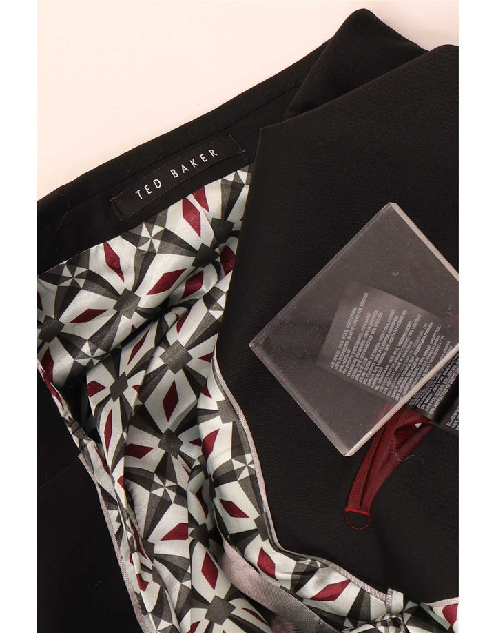 Мужской пиджак на 2 пуговицах Ted Baker UK 42 XL, черная шерсть