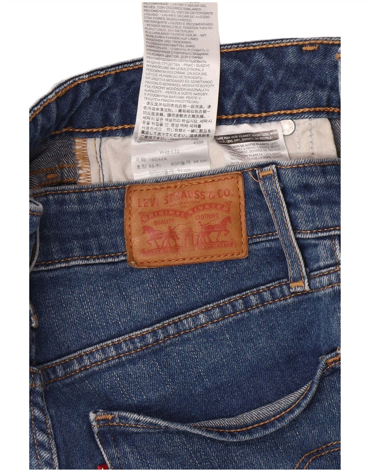 Женские джинсы скинни LEVI'S 721 с высокой посадкой W26 L32 Синие, хлопок