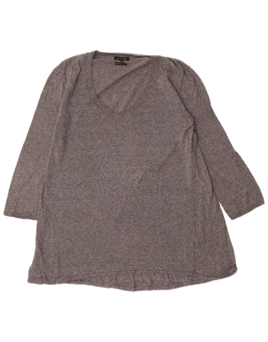 Женская туника с рукавом 3/4 Massimo Dutti UK 14, большой серый в крапинку