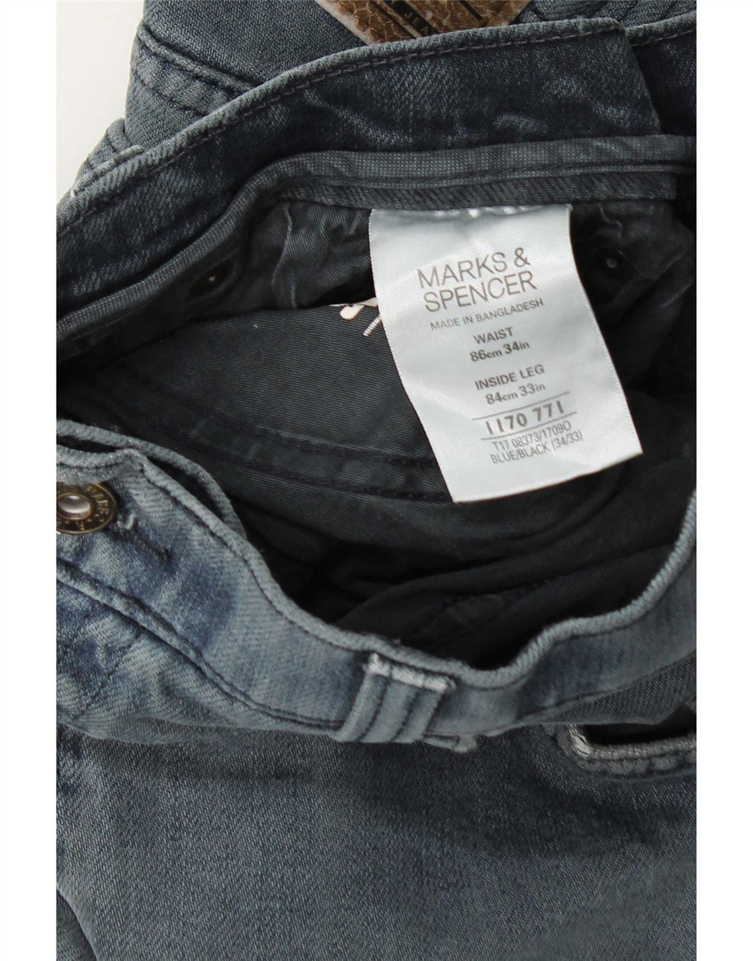 Мужские прямые джинсы Marks & Spencer Blue Harbour W34 L33, синий хлопок