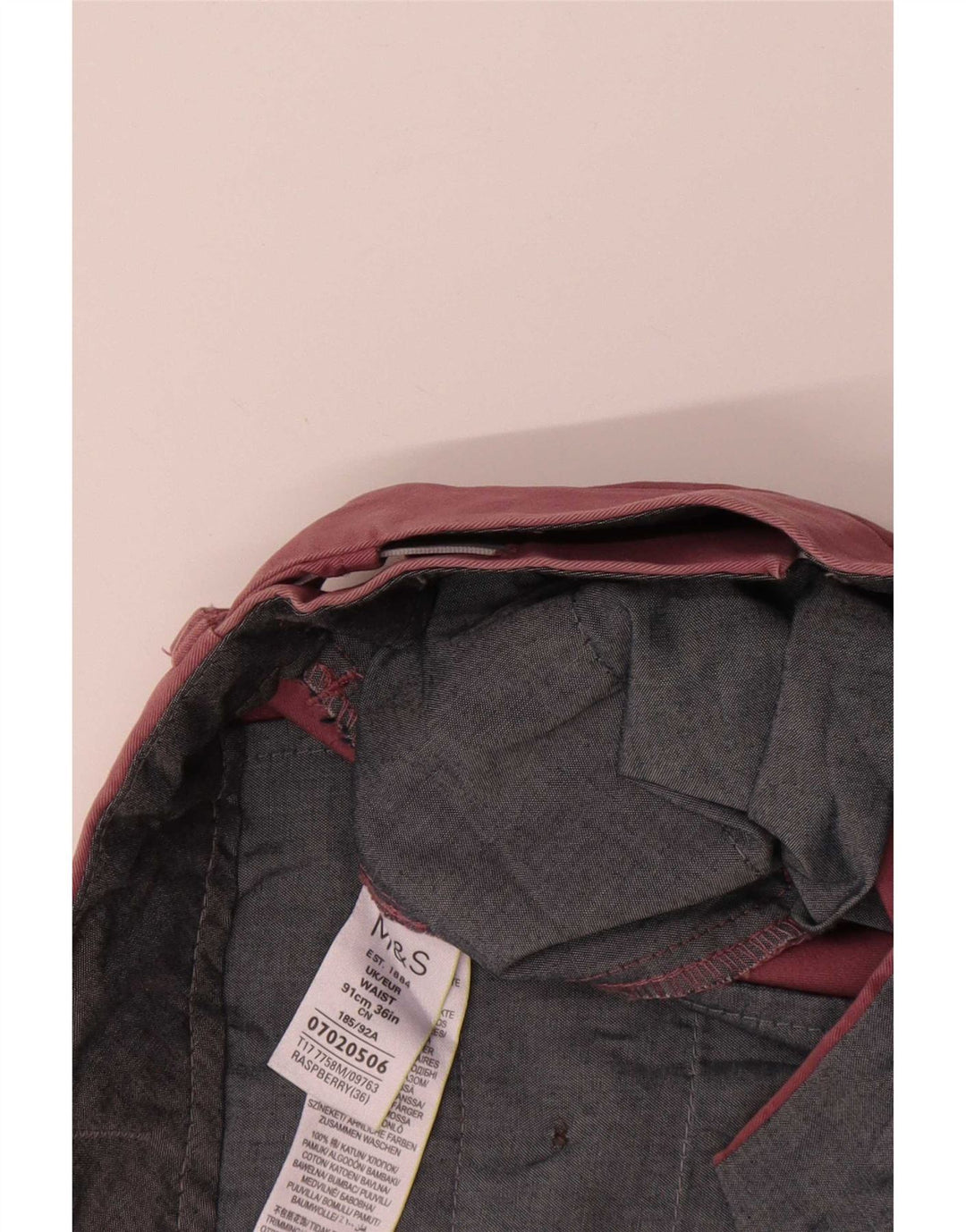 Мужские шорты чинос Marks & Spencer W36, большие красные, хлопковые