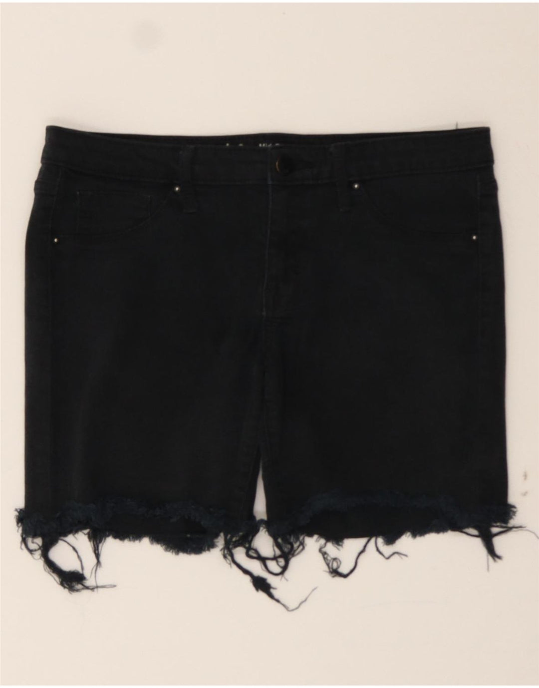 MOSSIMO Womens Mid Rise Denim Shorts US 8 Medium W29 Black Cotton Vintage Mossimo and Second-Hand Mossimo from Messina Hembry 