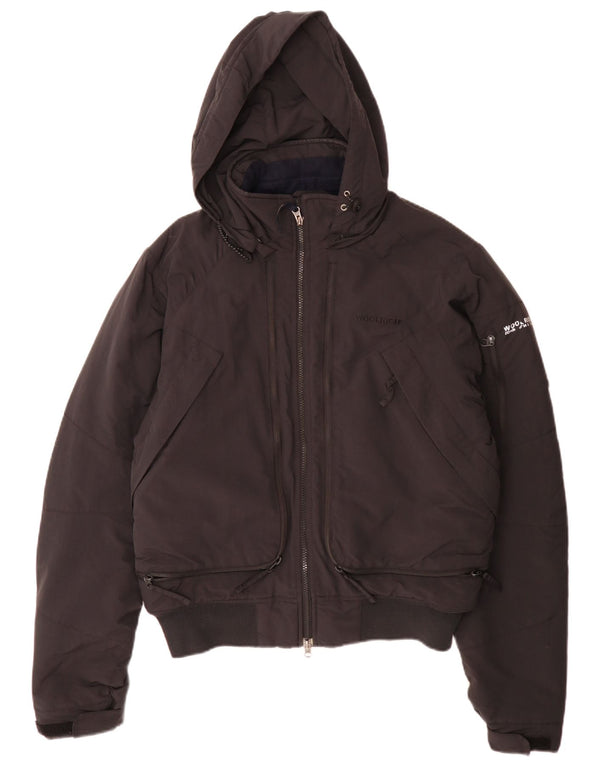 Мужская утепленная куртка-бомбер с капюшоном Woolrich UK 38, средний черный