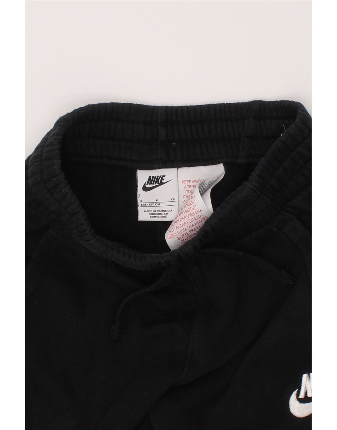 Спортивный костюм с графическим рисунком для девочек NIKE, брюки для бега, маленький размер, черный хлопок, 8–9 лет