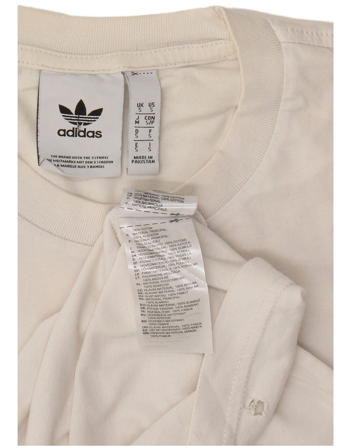ADIDAS Мужская футболка с рисунком, маленький белый хлопок