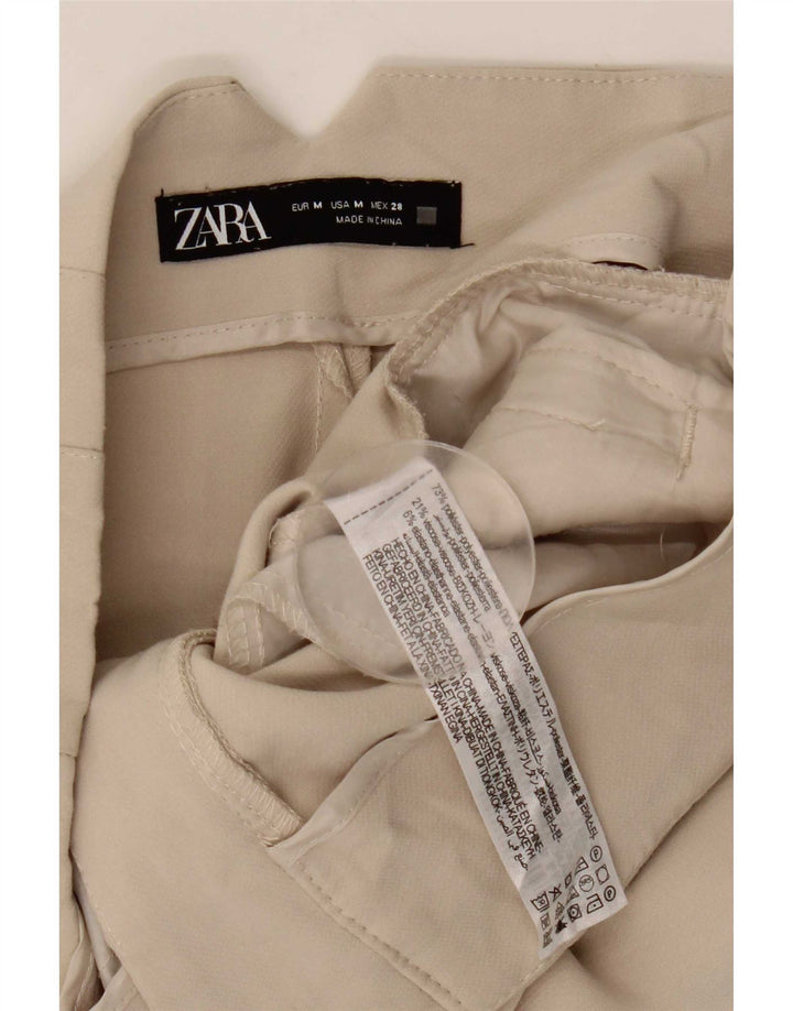 Женские повседневные зауженные брюки Zara Medium W28 L26, бежевый полиэстер