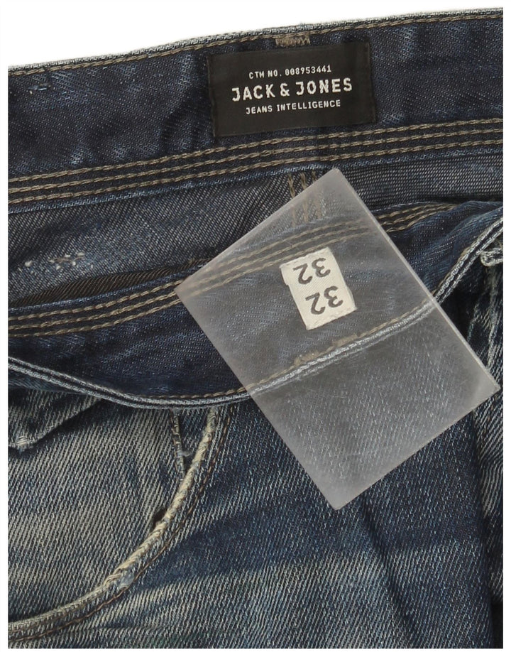 Мужские прямые джинсы Jack & Jones W32 L32 синие, хлопок