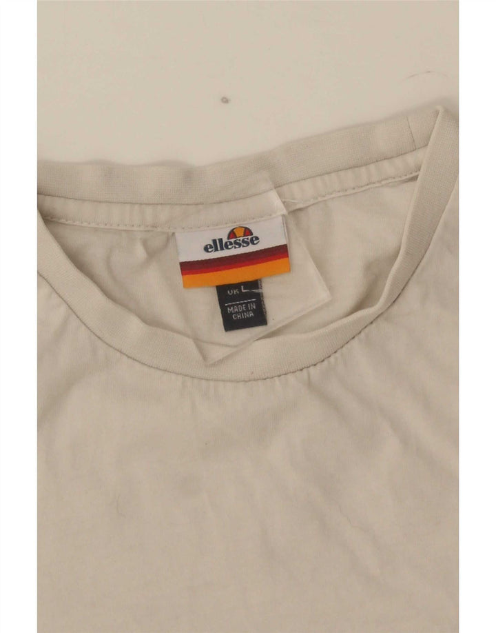 Мужская футболка с рисунком Ellesse, большая белая