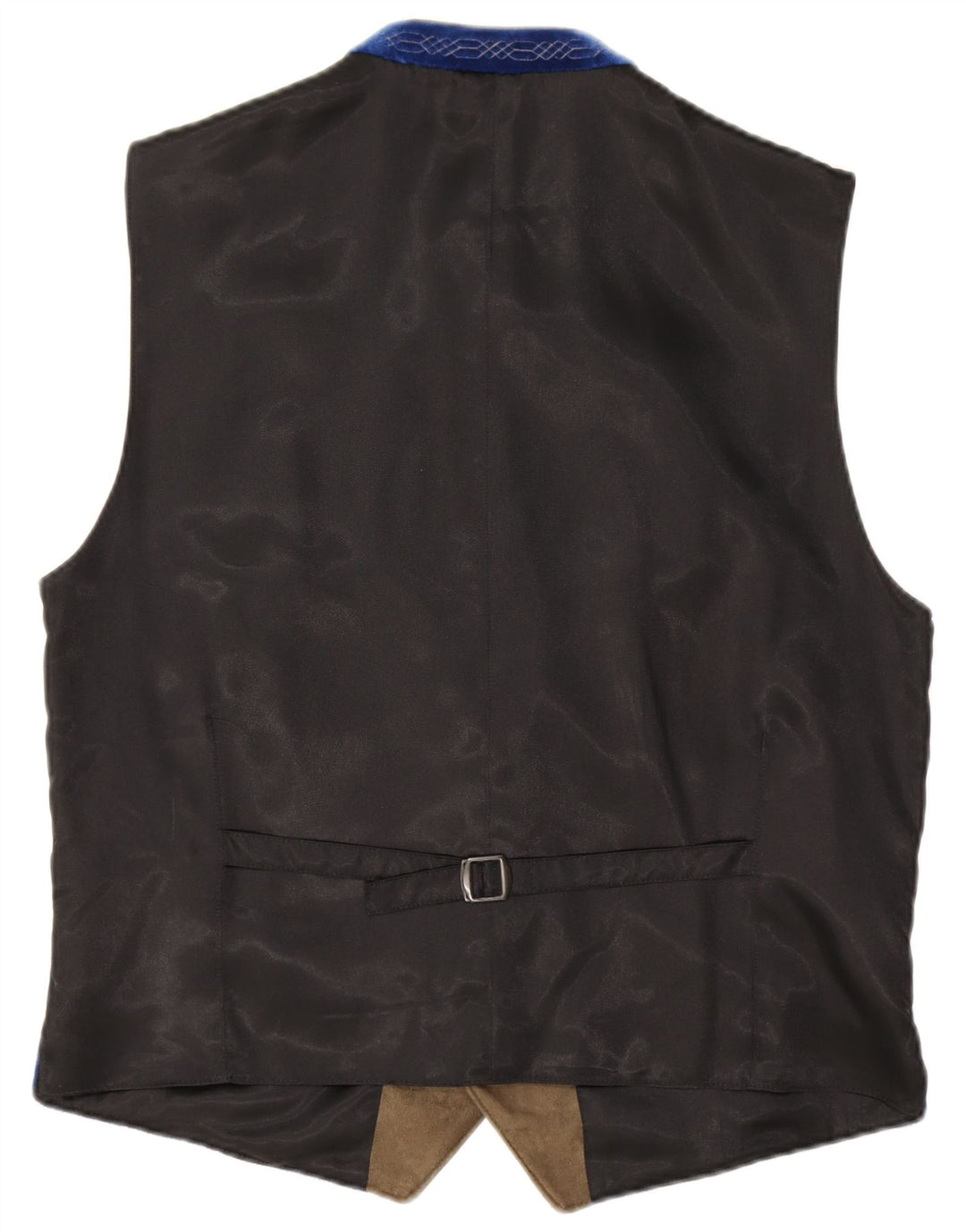 Мужской бархатный жилет из хлопка среднего синего цвета