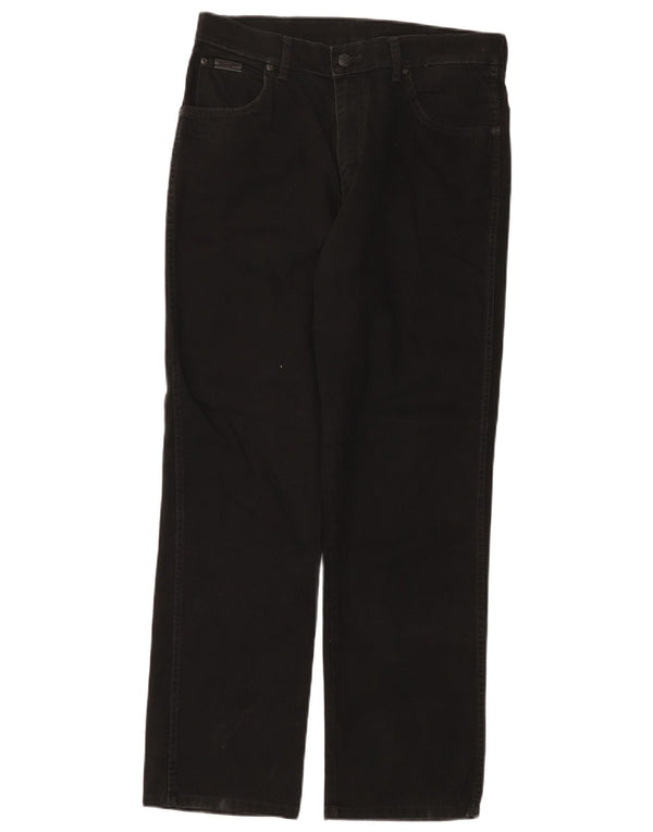 Мужские прямые джинсы Wrangler Texas Stretch W33 L30, черный хлопок