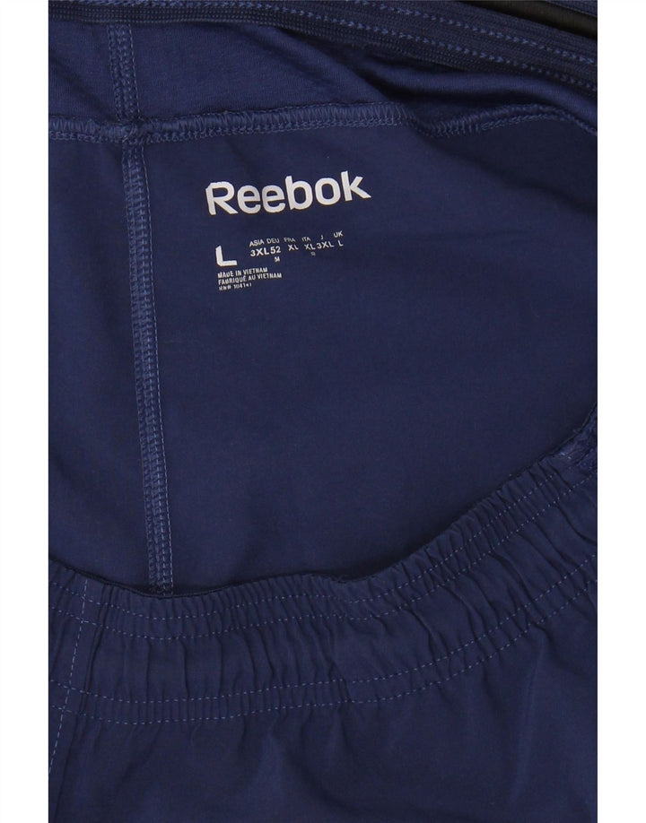Мужские спортивные шорты REEBOK, большие темно-синие, полиэстер