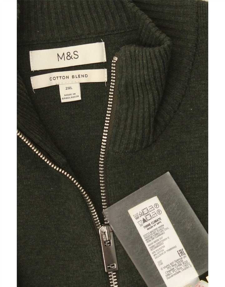 Мужской кардиган Marks & Spencer 2XL Хаки Полиэстер