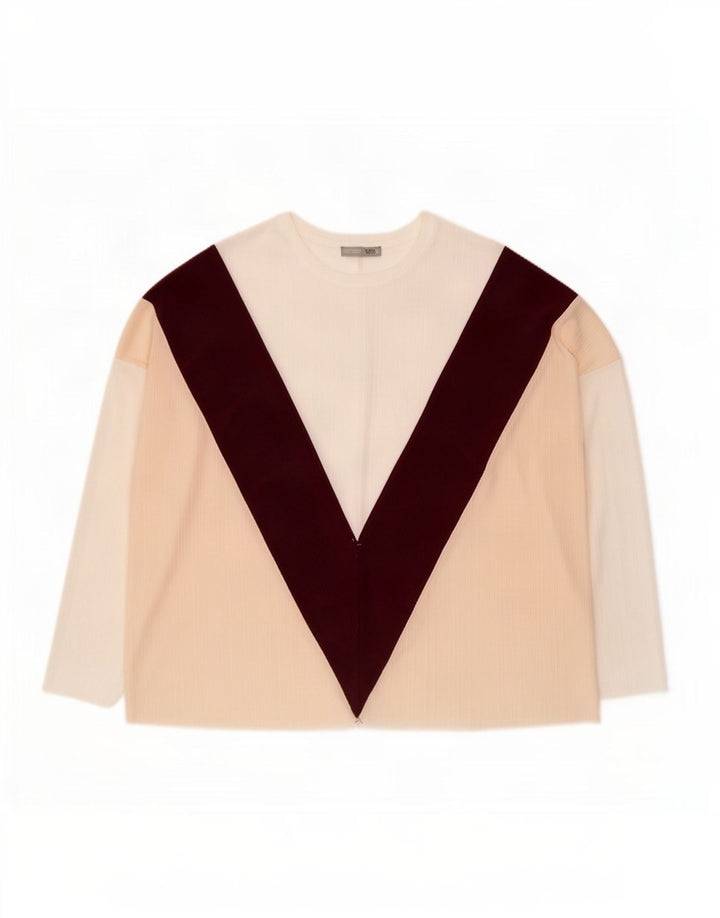 Женский топ оверсайз Zara с рукавом 3/4, UK 14, средний, разноцветный, с цветными блоками