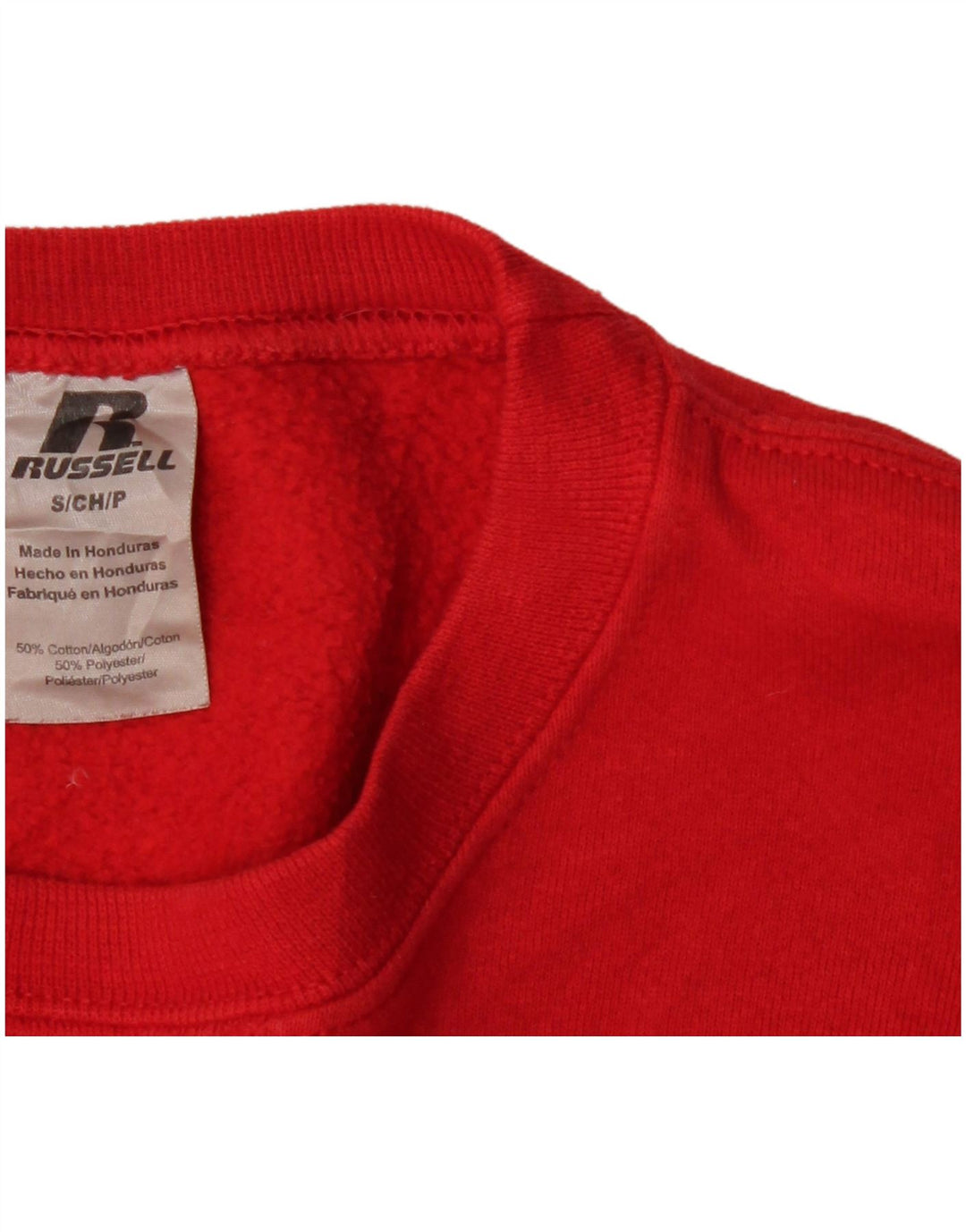 Женский свитер оверсайз RUSSELL ATHLETIC, маленький красный хлопковый джемпер UK 10