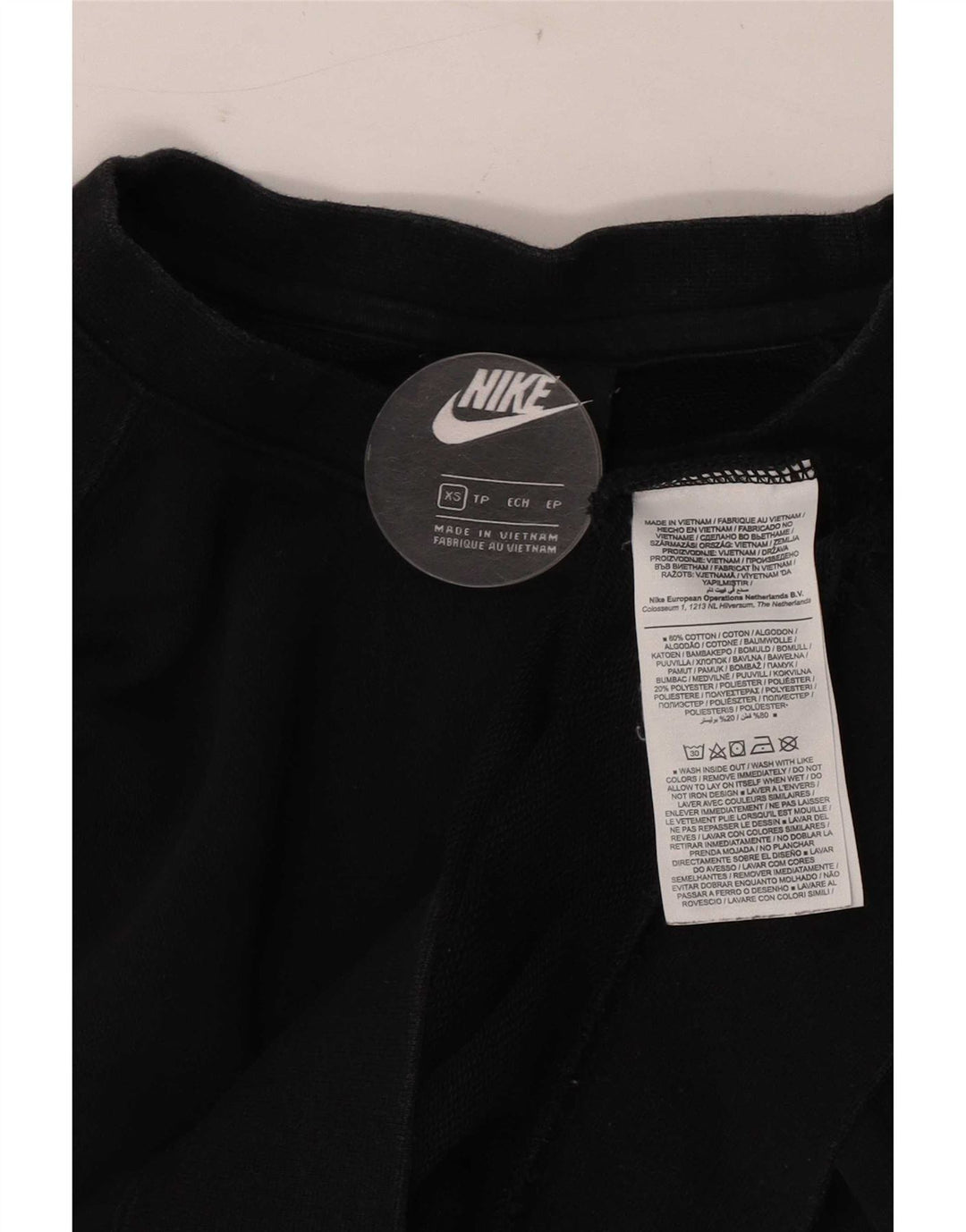 Мужской свитшот с рисунком Nike XS, черный хлопок