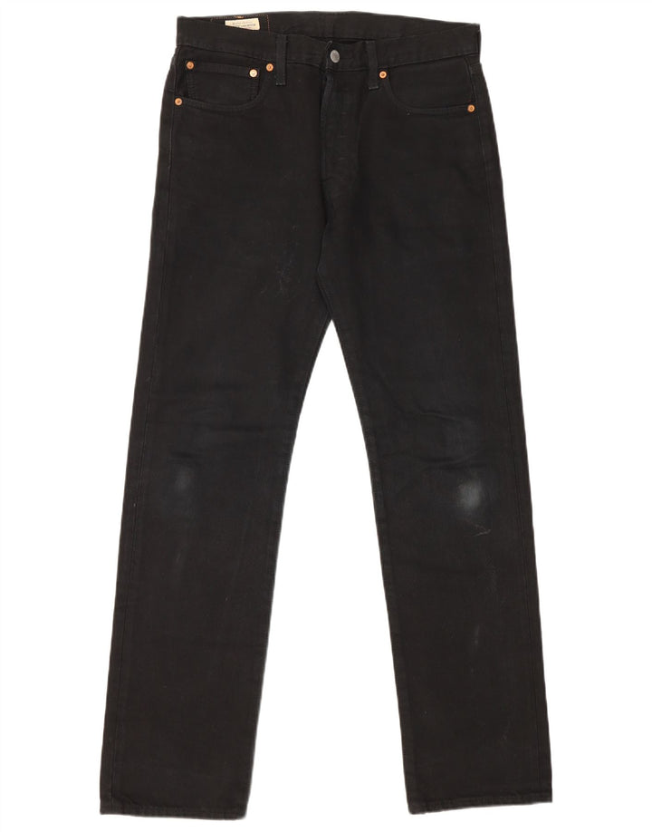 Мужские прямые джинсы Levi's 501 W31 L32, черный хлопок