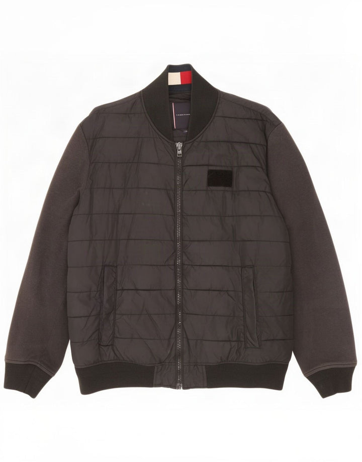 Мужская стеганая куртка Tommy Hilfiger UK 44 2XL черная из полиамида