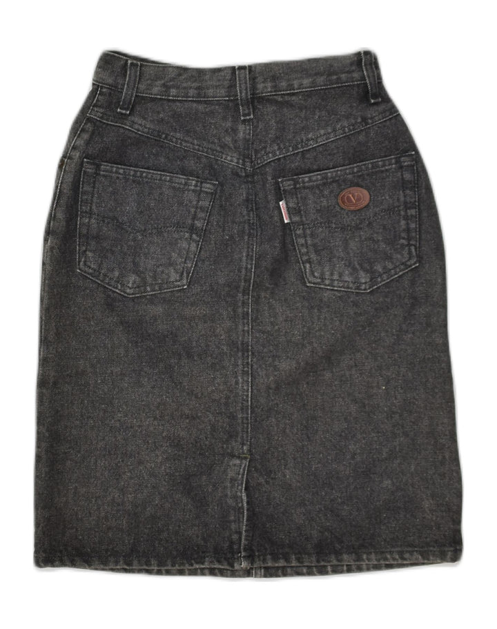 VALENTINO Womens Denim Skirt W24 XS Grey Cotton | Vintage Valentino | Thrift | Second-Hand Valentino | Used Clothing | Messina Hembry 