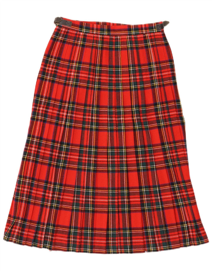 VINTAGE Женская юбка с запахом W26, маленькая красная клетка