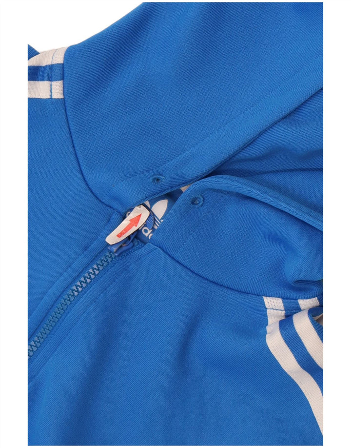 Adidas Мужской свитер с капюшоном и молнией с графическим рисунком, средний синий полиэстер