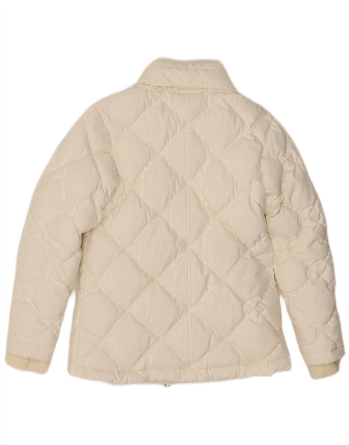 Женская утепленная куртка NIKE с капюшоном, Великобритания, 10/12, средний белый полиэстер