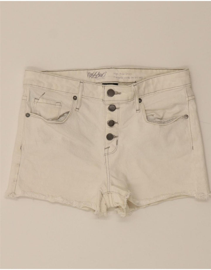 MOSSIMO Womens Power Stretch Denim Shorts US 6 Medium W28 White Cotton Vintage Mossimo and Second-Hand Mossimo from Messina Hembry 