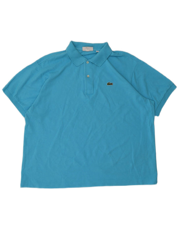 Мужская рубашка поло LACOSTE классического кроя, размер 7, 2XL, синяя, хлопок