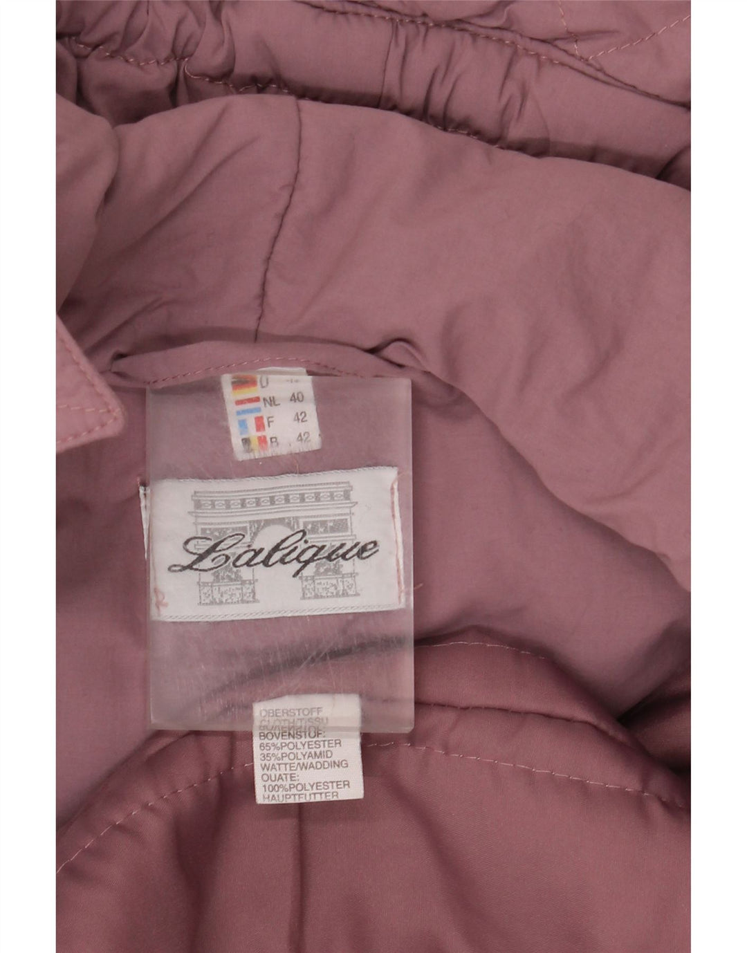 ВИНТАЖНАЯ женская ветровка с капюшоном EU 42, большой фиолетовый полиэстер