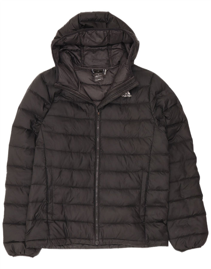 Женская утепленная куртка Adidas с капюшоном UK 18 XL, черный полиэстер
