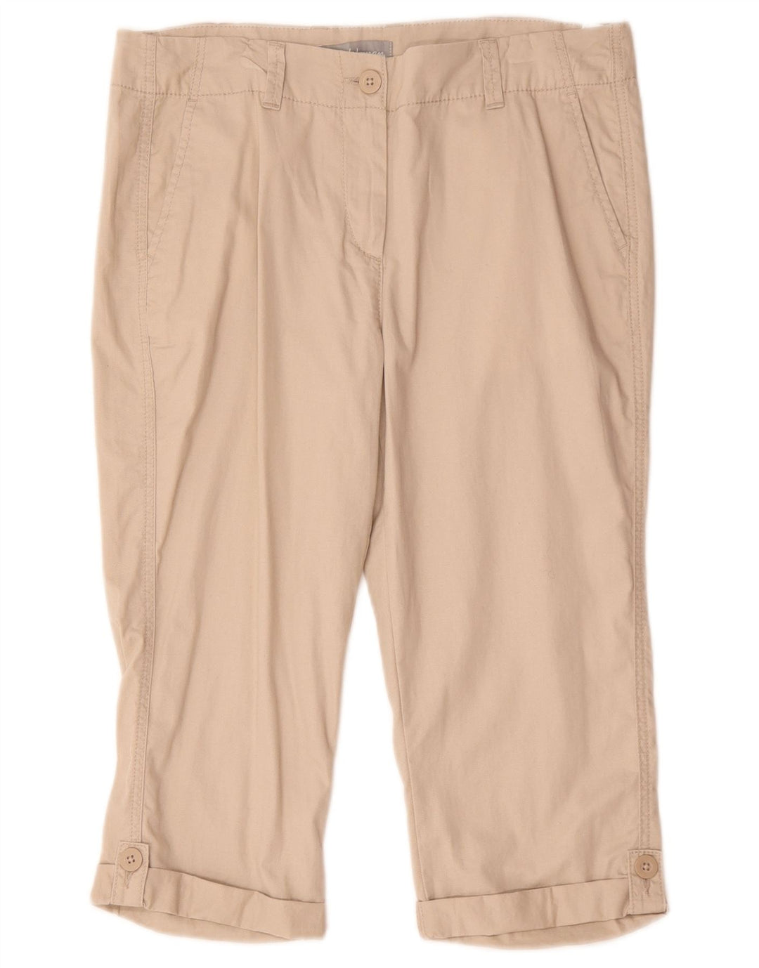 Женские шорты-бермуды Marks & Spencer UK 12 Medium W32 Бежевые хлопковые