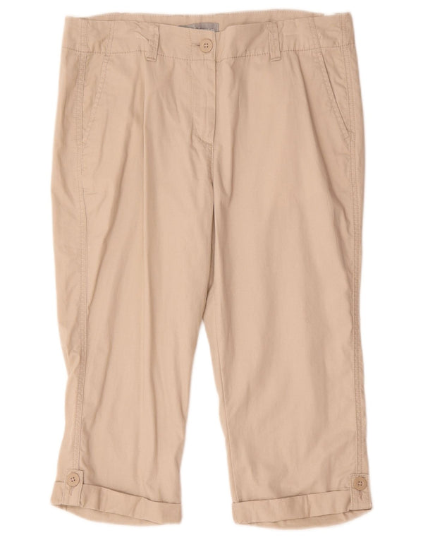 Женские шорты-бермуды Marks & Spencer UK 12 Medium W32 Бежевые хлопковые
