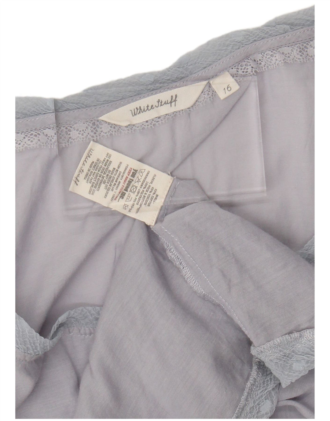 Женская блузка WHITE STUFF Top UK 16, большой синий хлопок